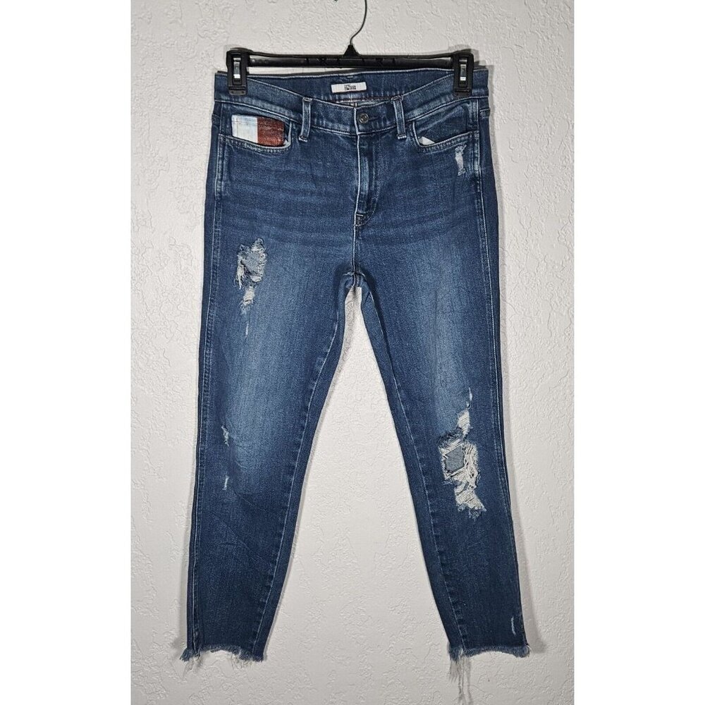 Tommy Hilfiger Jeans Womens Blue Denim Distressed  Size 12 Pants